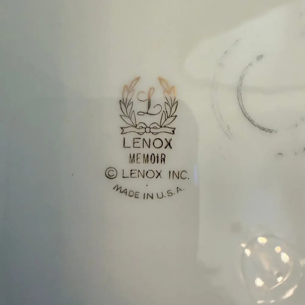 Vintage Lenox Memoir Round Covered Vegetable Bowl 1970 Fine China Mint Condition